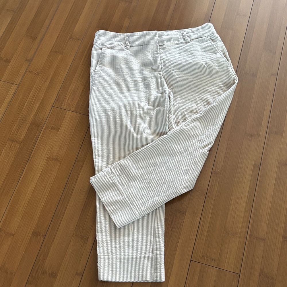 Classic White Striped Chinos